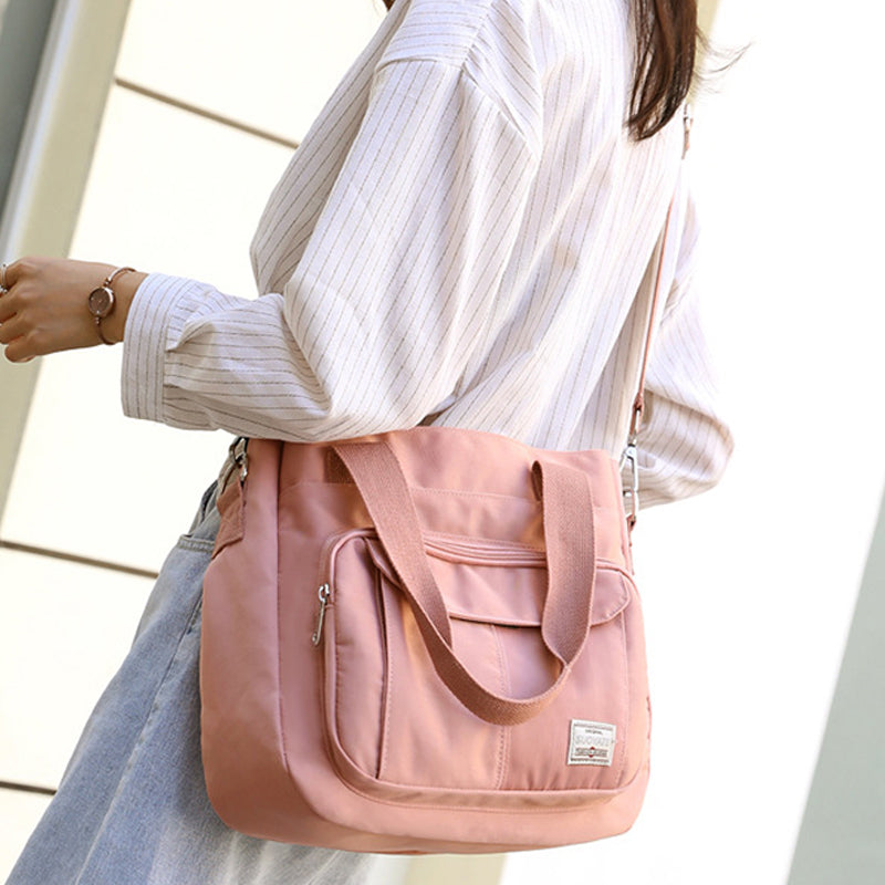 Large Capacity Solid Color Shoulder Bag