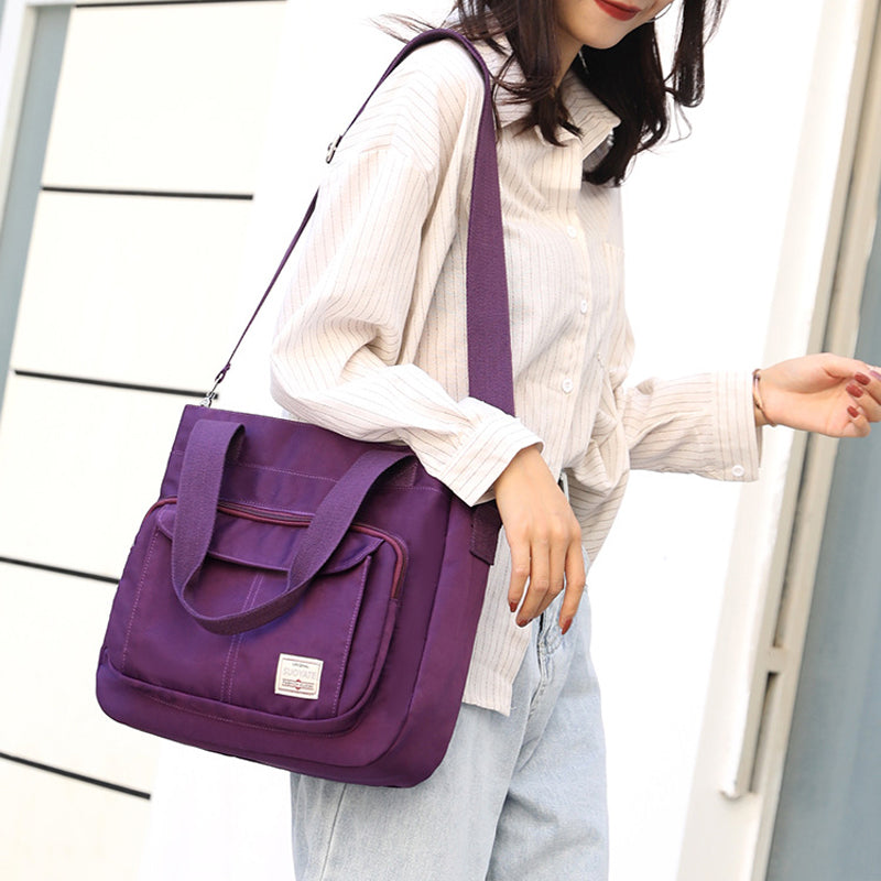 Large Capacity Solid Color Shoulder Bag