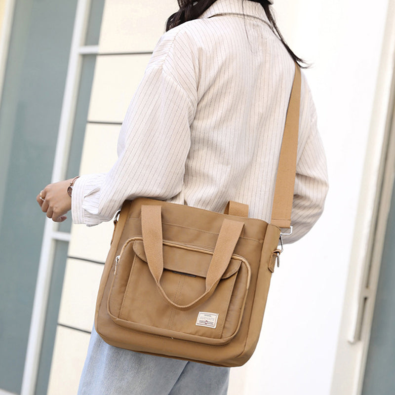 Large Capacity Solid Color Shoulder Bag