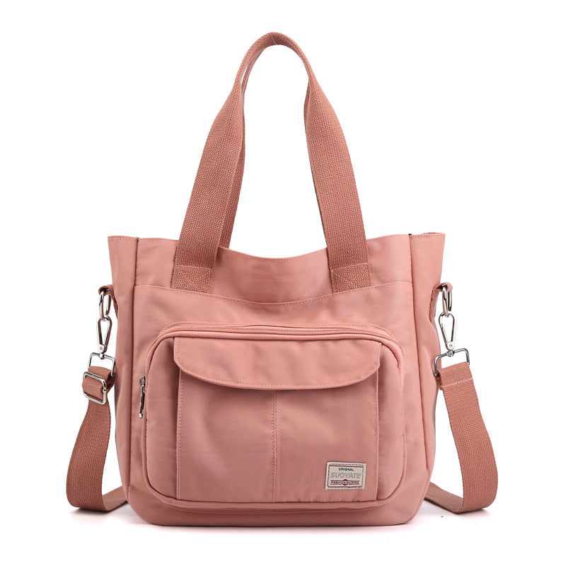 Large Capacity Solid Color Shoulder Bag