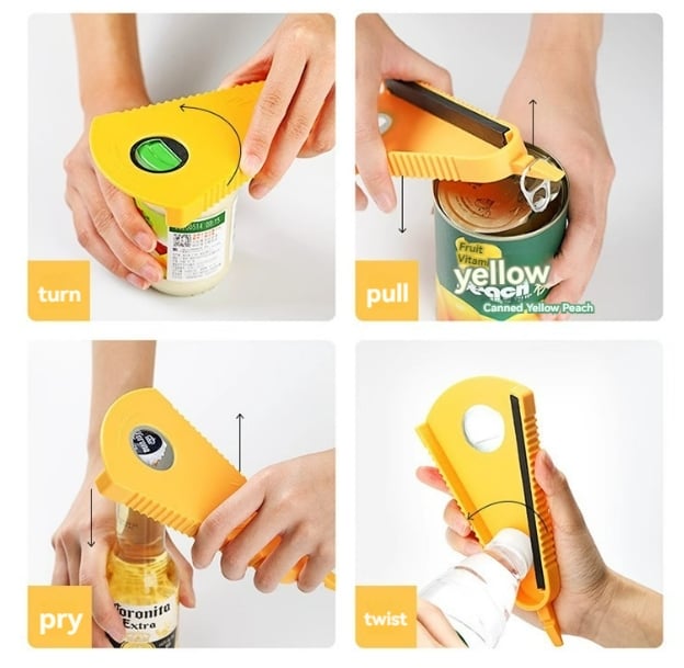 4-in-1 Multi-Functional Lid Opener