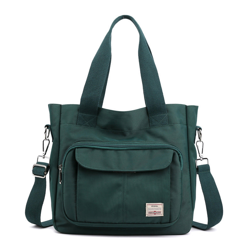 Large Capacity Solid Color Shoulder Bag