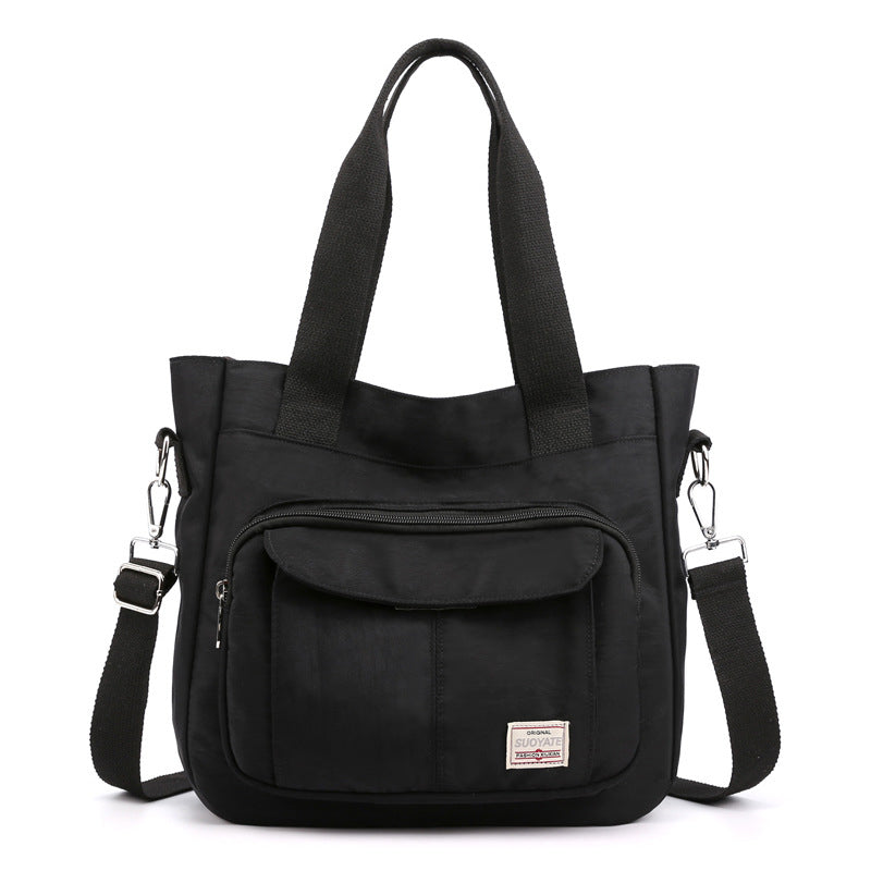 Large Capacity Solid Color Shoulder Bag