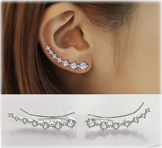 Seven Star Diamond Stud Earrings