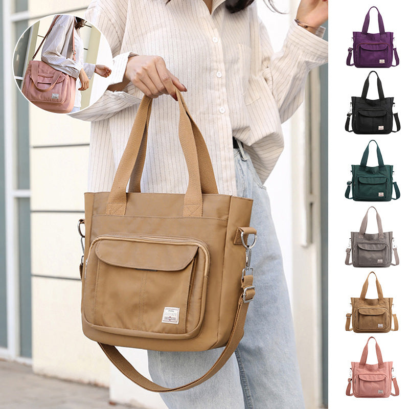 Large Capacity Solid Color Shoulder Bag