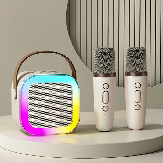 Mini Karaoke Machine for Kids with Wireless Microphones