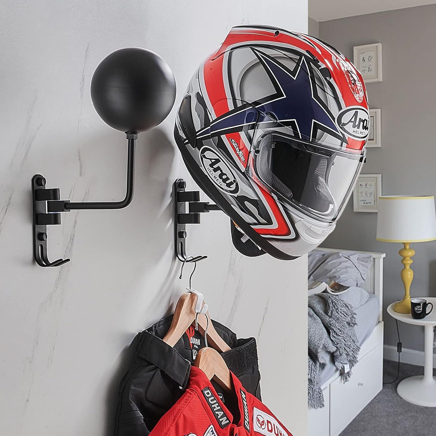 Motorcycle Helmet Rack