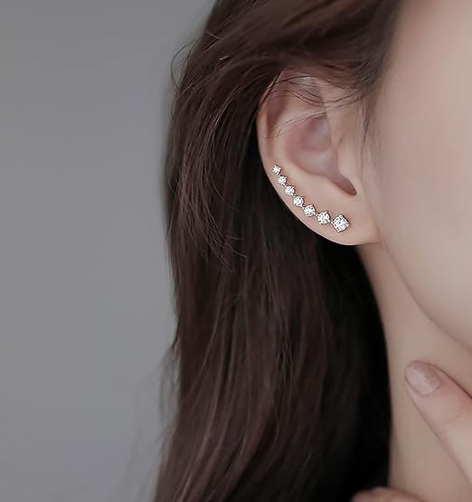 Seven Star Diamond Stud Earrings