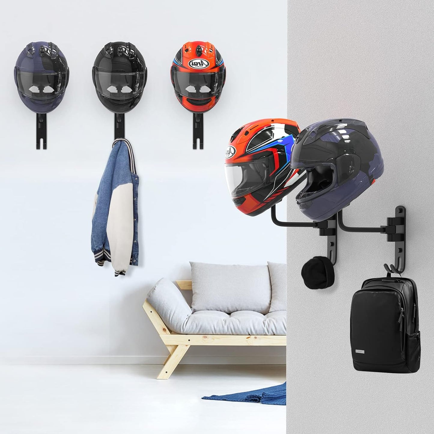 Motorcycle Helmet Rack